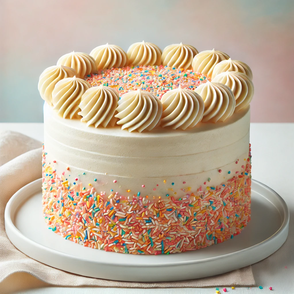 Vanilla Sprinkles cake